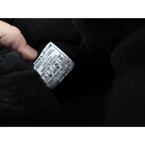 Sorel Whitney Tall Lace Women's Size 9 Black Waterproof Boots Winter Comfy - Picture 10 of 11